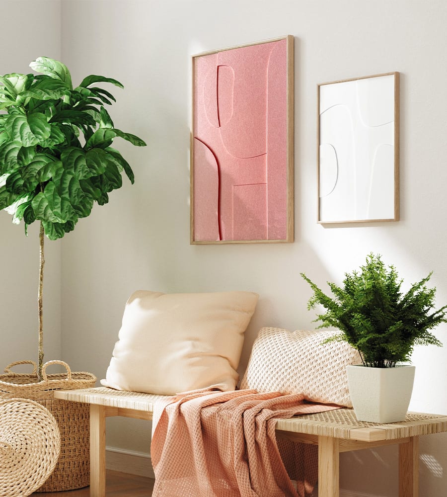 Art en Feutre, tendance feutre en trois couches dans un style Japandi