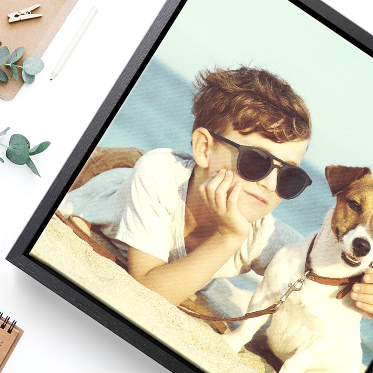 Photo canevas dans caisse américaine