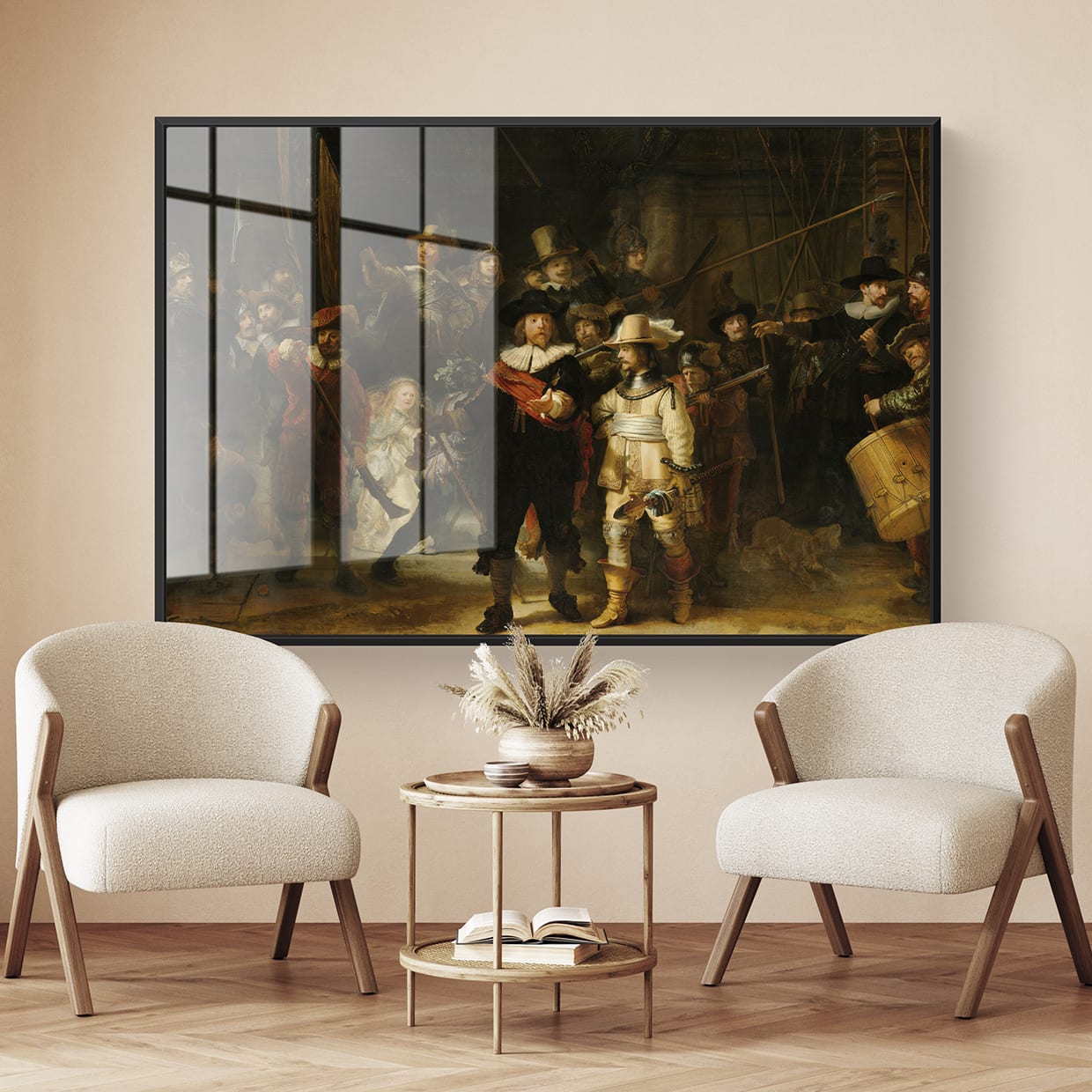 Toile en canevas dans caisse américaine