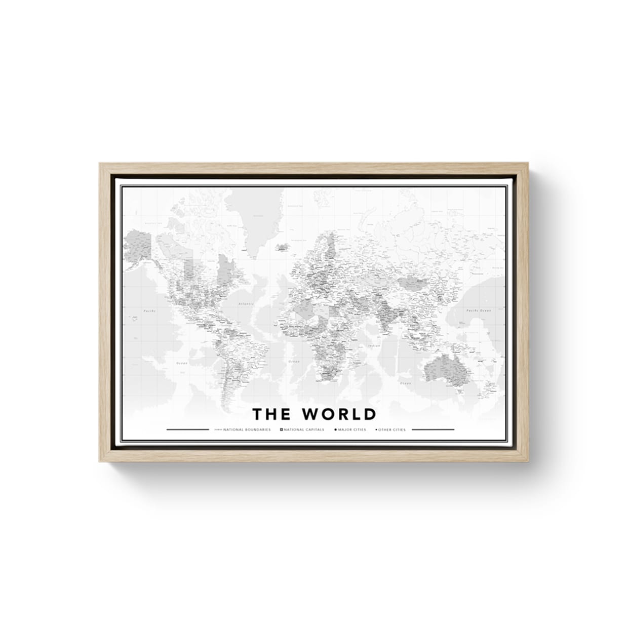 Carte du monde sur toile