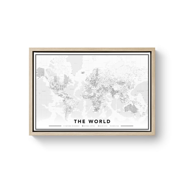 Carte du monde sur toile